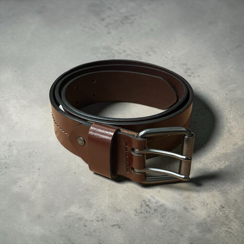 Fossil Brown Leather Belt Size 38 AWESOME CONDITION